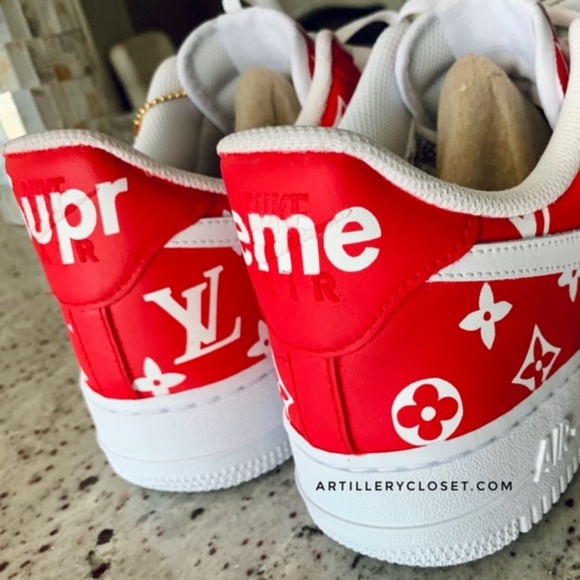 Nike Air Force 1 One Supreme X LV custom sneaker by Artillery Closet - Picture 7 of 7